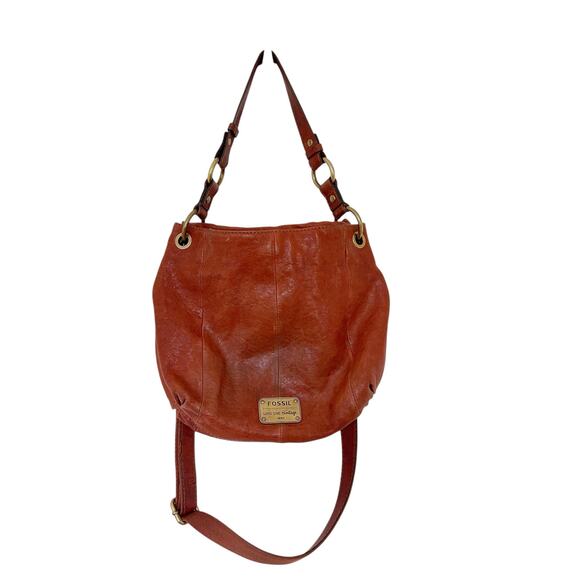 Fossil Brown Leather Long Live Vintage Bag - Picture 1 of 8